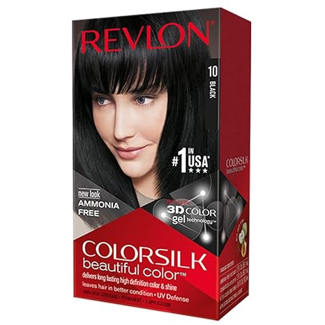 Revlon Colorsilk Permanent Haircolor, 10 Black 1 Ea Pack Of 2