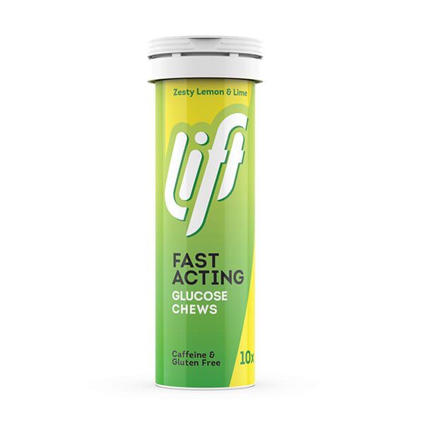 Lift Fast Acting Lemon & Lime Glucose Chews  Zest Ταμπλέτες Γλυκόζης Για Την Υπογλυκαιμία 10 Tabs