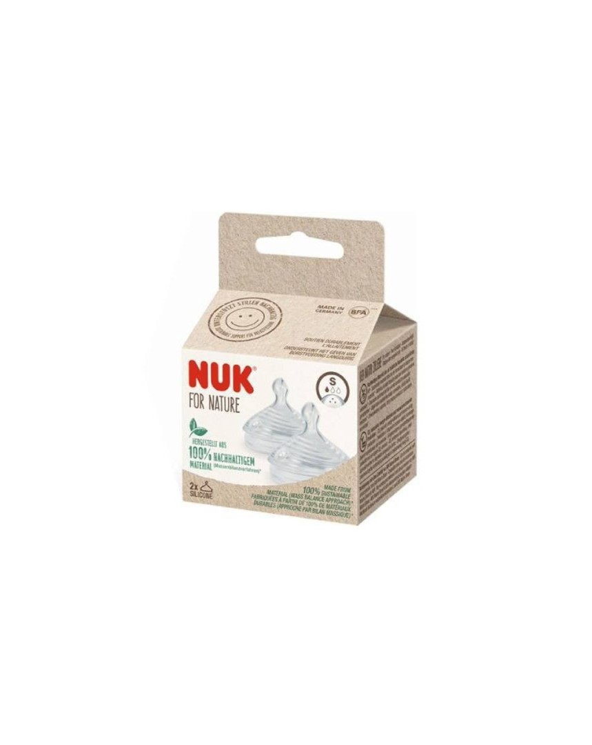 Nuk For Nature Sense Low Flow Silicone Nipple 2 pieces