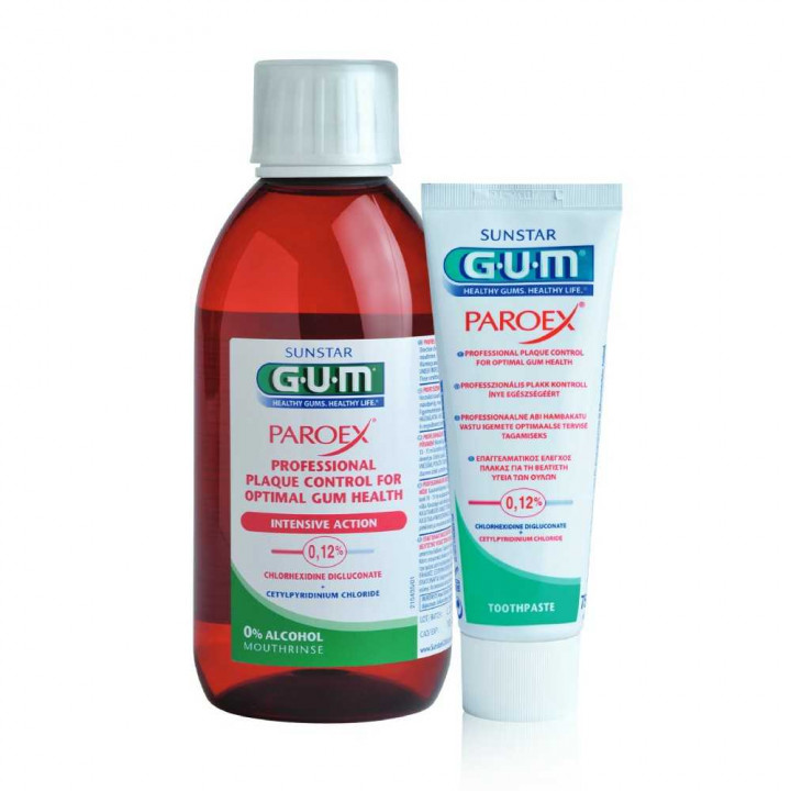 Gum Thera Paroex 0.12% Mouthwash + 0.12% Toothpast Pack 300Ml + 75Ml