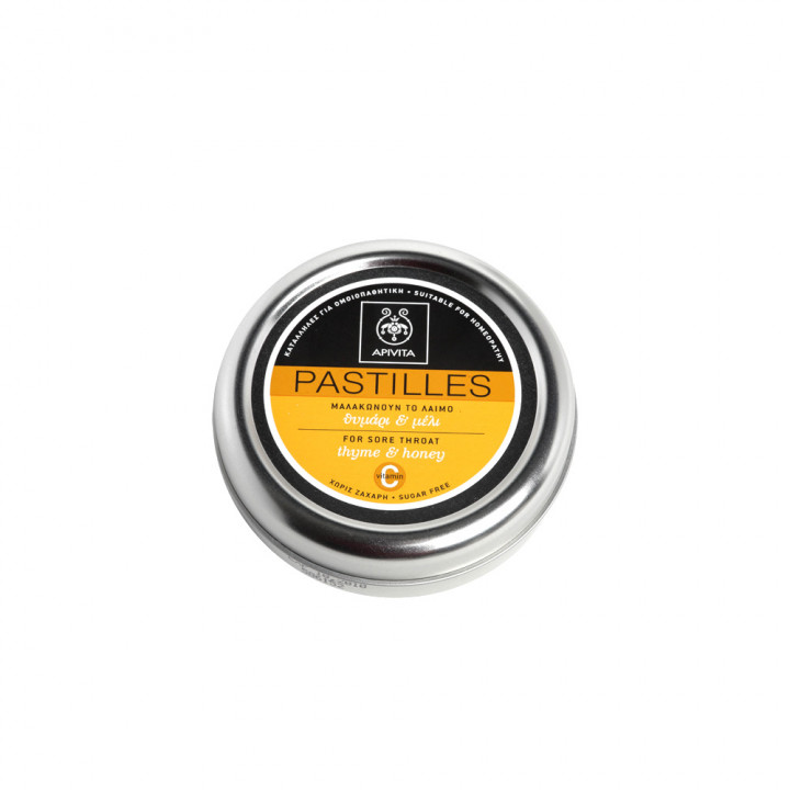 Pastilles for Sore Throat with honey & thyme, 45gr
