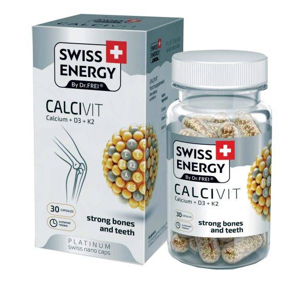 Swiss Energy Nano Calcivit D3 + K2 30 Capsules
