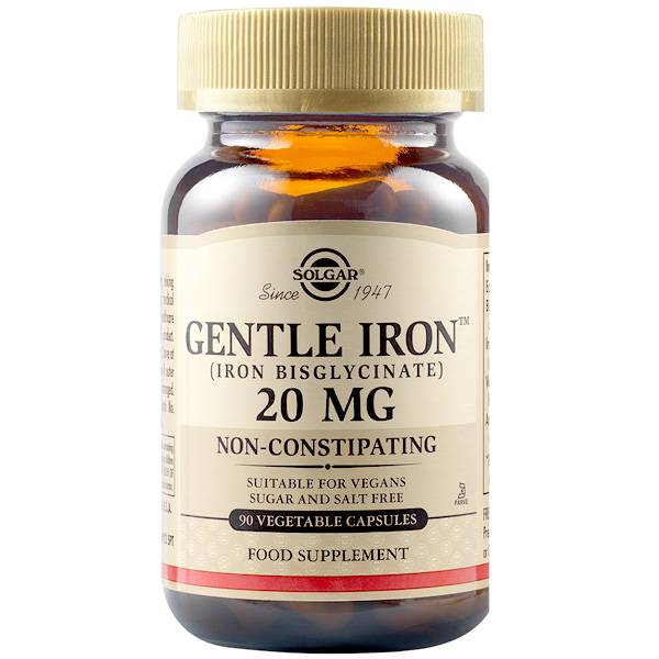 Solgar Gentle Iron 20Mg Non - Constipating 90Capsules