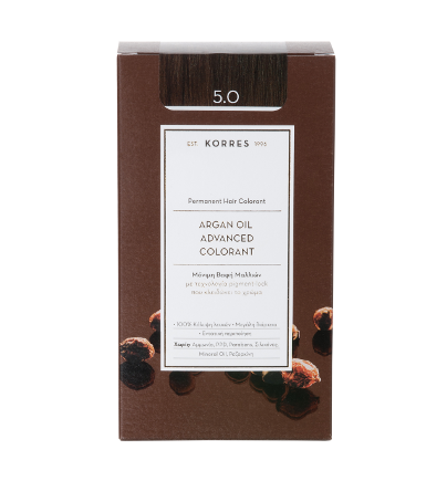 Korres Argan Oil Colorant Light Brown 5.0 Hair Dye