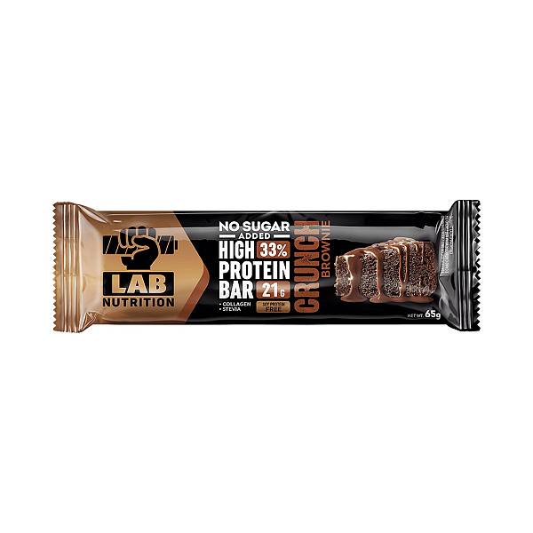 LAB NUTRITION High Protein Bar 33% Crunch Brownie 65g