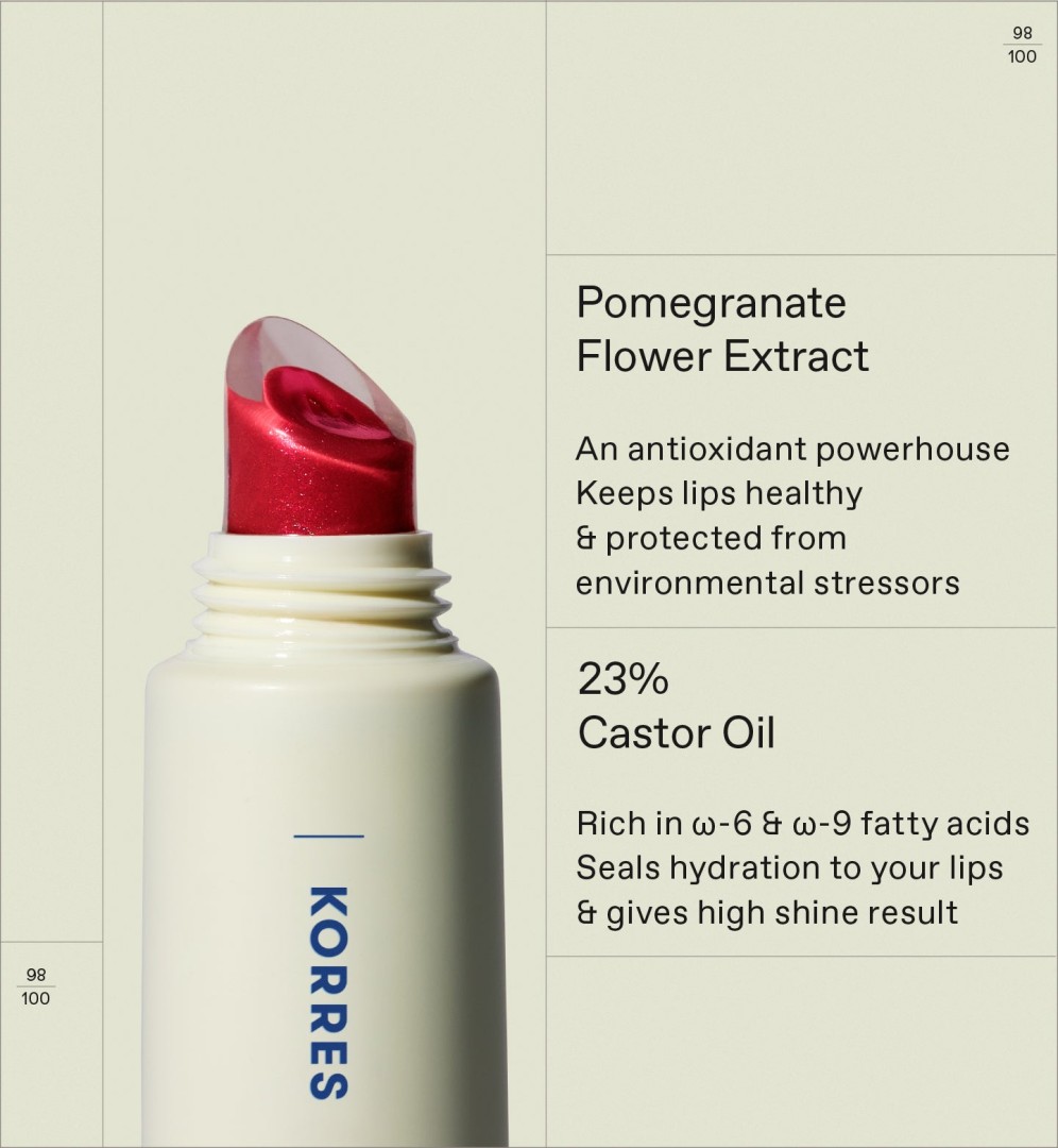 KORRES TRUE LIP SHINE NO.52 POPPY RED 10ML