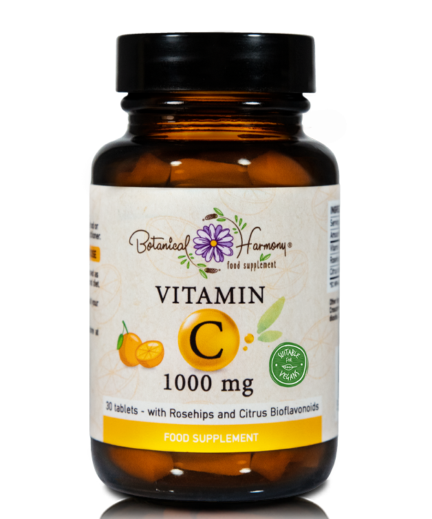 Botanical Harmony Vitamin C 1000Mg Powerfull Antioxidant Boost Immune System Promotes Collagen Production 30 Capsules