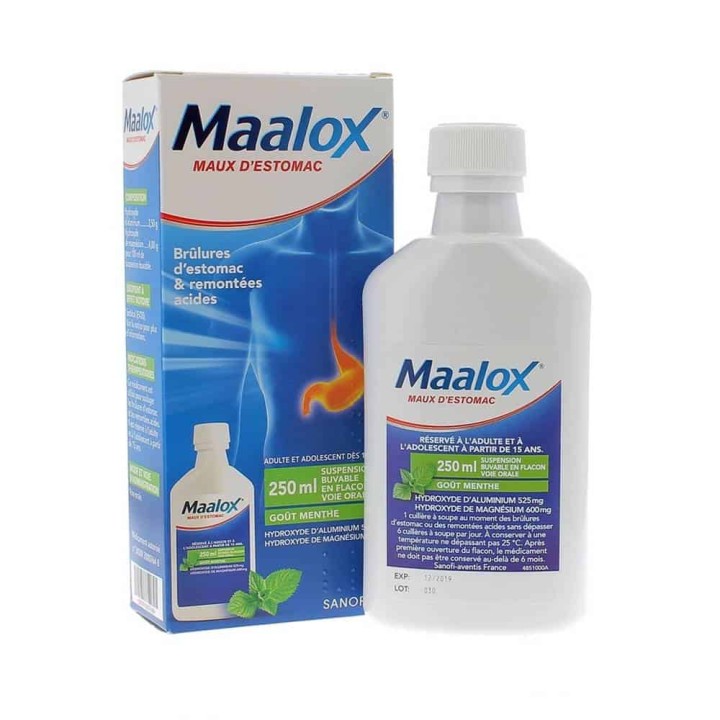 Maalox Oral Suspension Mint Flavor 250Ml