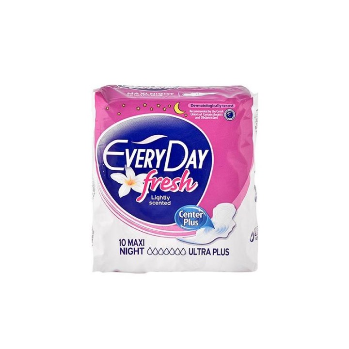 EVERYDAY FRESH MAXI NIGHT ULTRA PLUS SANITARY PADS 10 PIECES