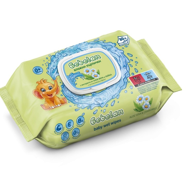 Bepanthene Wet Wipes Aloe Vera & Chamomile Wipes 80Wipes