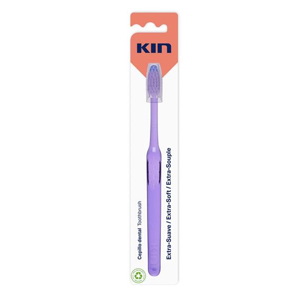 Kin Soft Toothbrush Purple Anit Slip Grip
