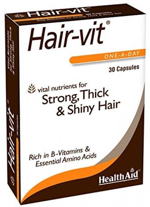 Health Aid Hair-Vit Nutrition For Strong Thick & Shiny Hair 30 Capsules