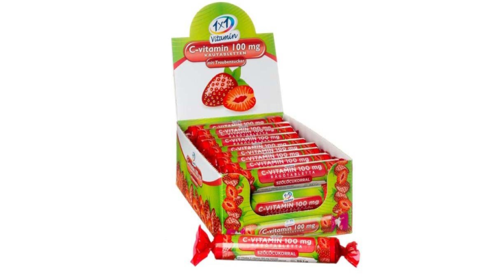 Chewable Small Vitamins - Vitaminc 100Mg Strawberry