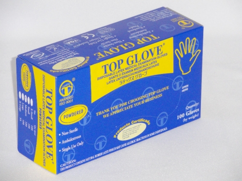 Top Glove Powdered Examination Gloves 100 X S/S