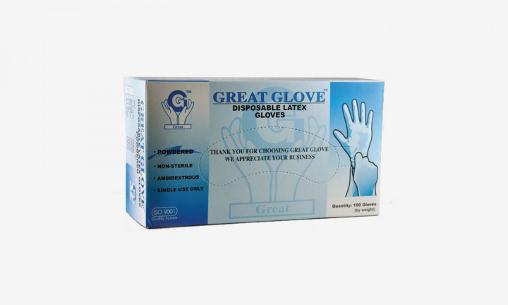 Great Glove Latex Gloves M 100 Pieces