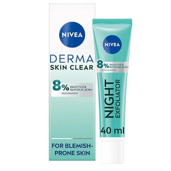 Nivea Derma Skin Clear Night Exfoliator 40Ml