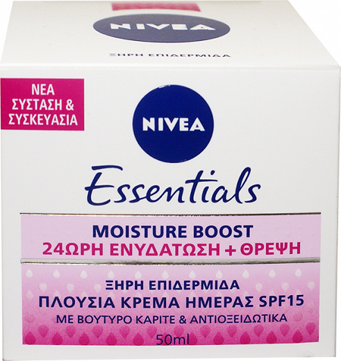 Nivea Essentials Moisture Boost Day Cream Spf 15 Dry Skin 50Ml