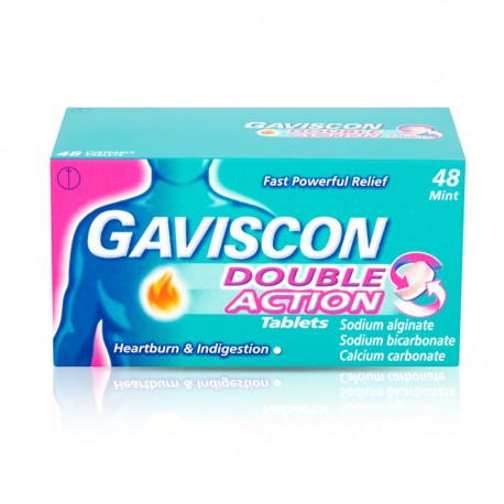 GAVISCON DOUBLE ACTION TABLETS 48 PACK