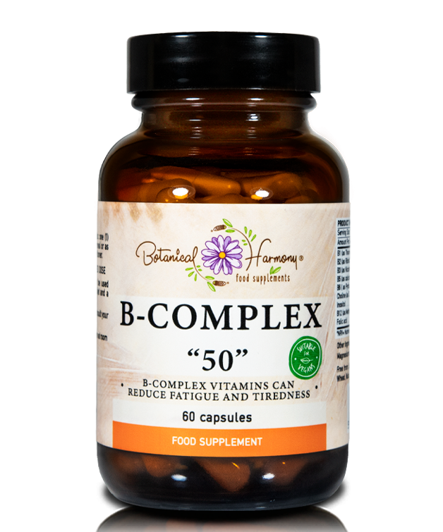 Botanical Harmony B-Complex 50Mg Reduce Fatigue And Tiredness 60 Capsules