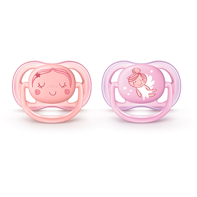 Avent Ultra Air Soother Boy Or Girl 0 6M, 6 18M 2Pcs Girl 0 6M