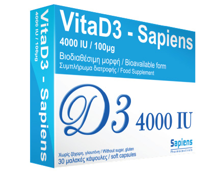 Sapiens Vitamin D3 4000Iu 30 Capsules
