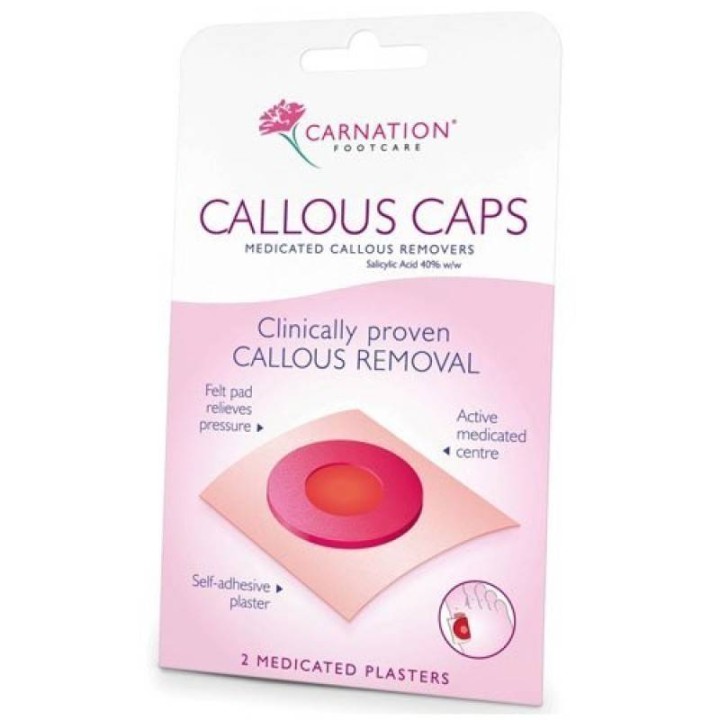 Carnation Foot Callous Caps with Salicylic Acid x2