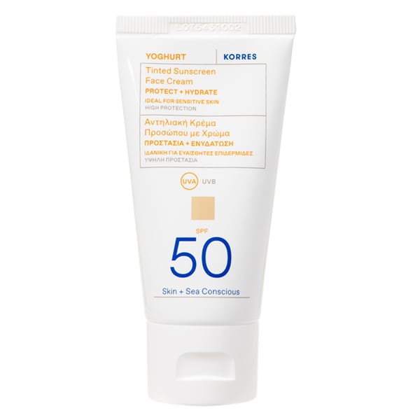 Korres Yoghurt Tinted Sunscreen Face Cream Care Spf50 50Ml