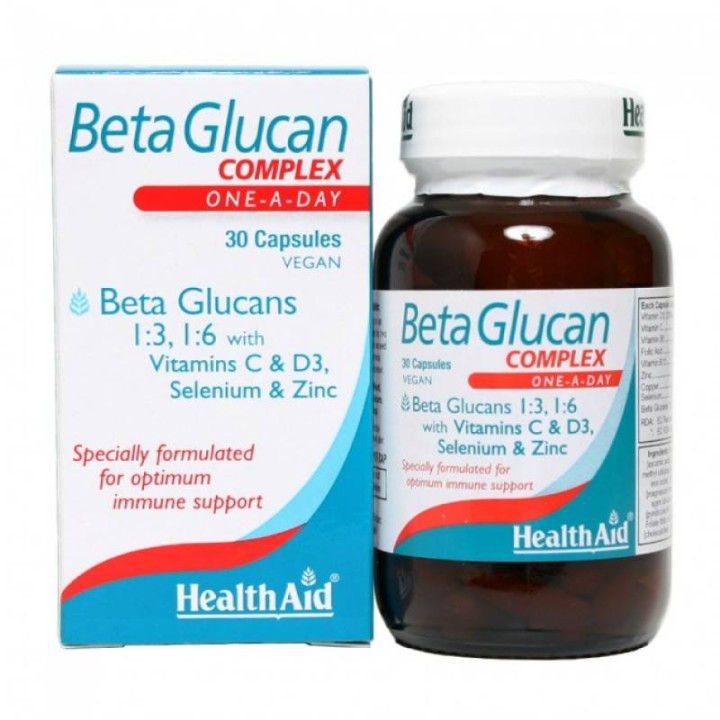 Health Aid Beta Glucan Complex Specially Formulated For Optimum Immune Support 30 Capsules