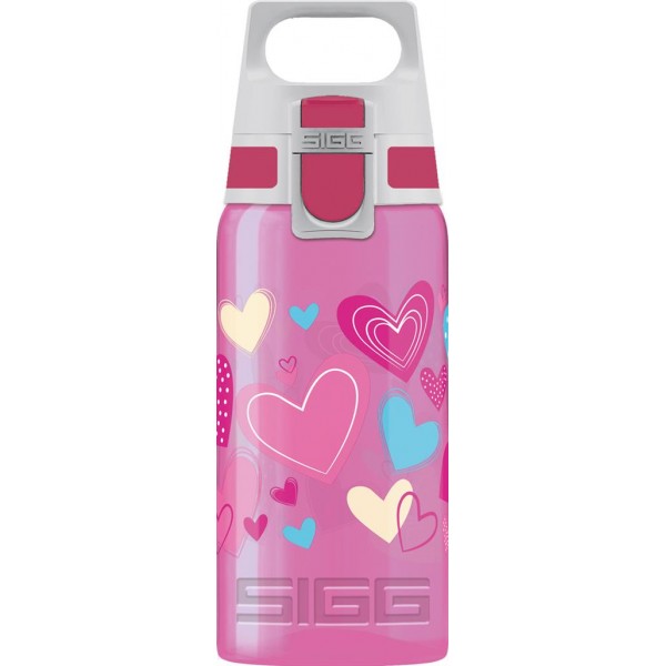 SIGG VIVA ONE HEARTS Kids Water Bottle 0.5L