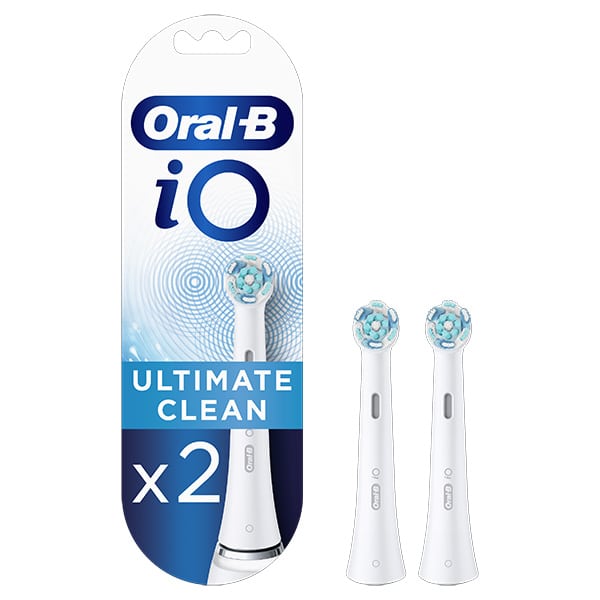 Oral-B Io Ultimate Clean White Replacement Electric Toothbrush Heads, 2Pcs