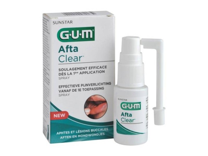 Gum Afta Clear Spray For Mouth Ulcers With Hyalouronic Acid 15ml