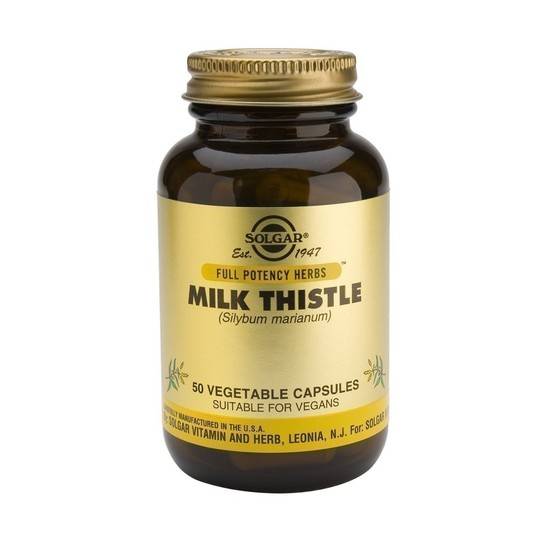 Solgar Milk Thistle Antioxidant Antiiflammatory & Detoxifying Properties 50 Capsules