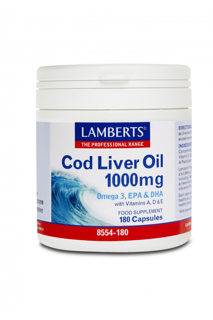 Lamberts Cod Liver Oil 1000Mg 180 Capsules