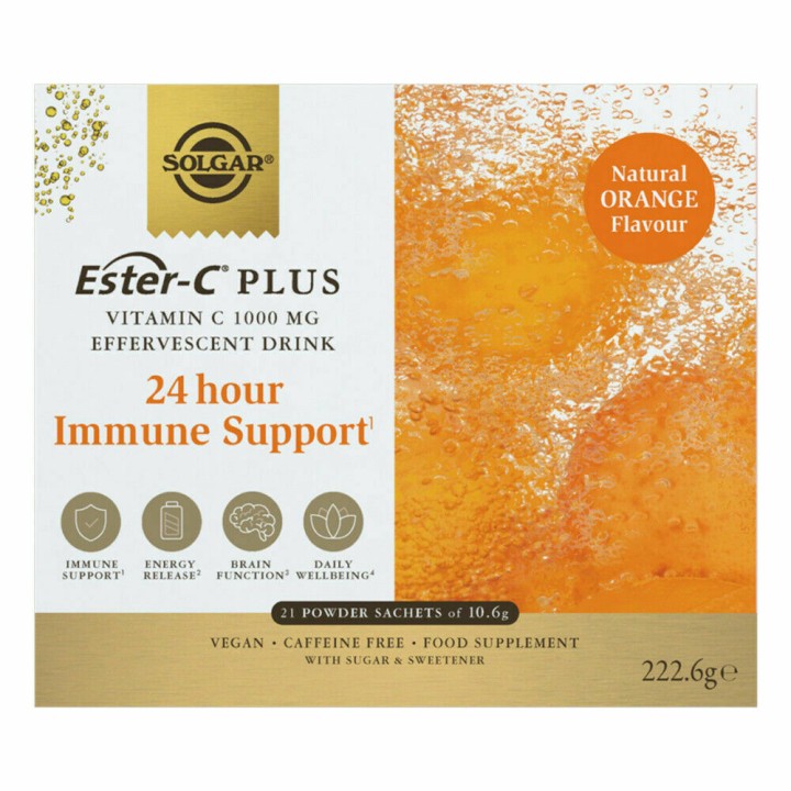 Solgar Ester-C Plus Vitamin C 1000Mg Immune Support Orange, Sachets, 21x10.6gr