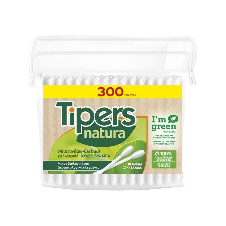 Tipers cotton Buds Natura 300pcs