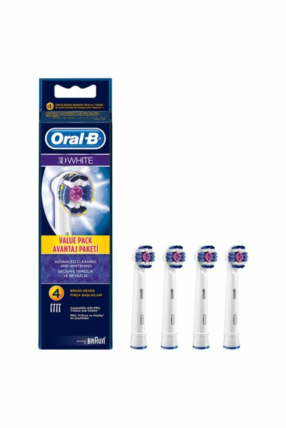 Oral B 3D White Toothbrush Refills x4pcs