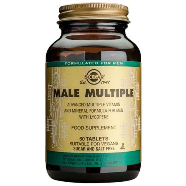 Solgar Male Multiple Advanced Multiple Vitamins & Mineral Formula For Men With Lycopene 60 Tablets