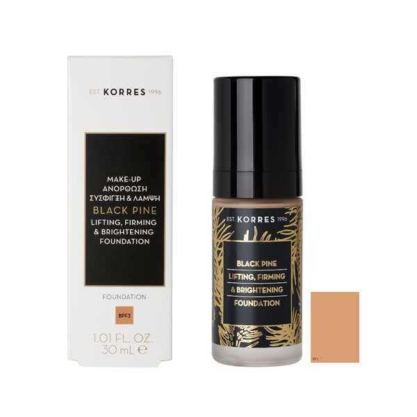 Korres Black Pine Cover Foundation Shade 03 30Ml