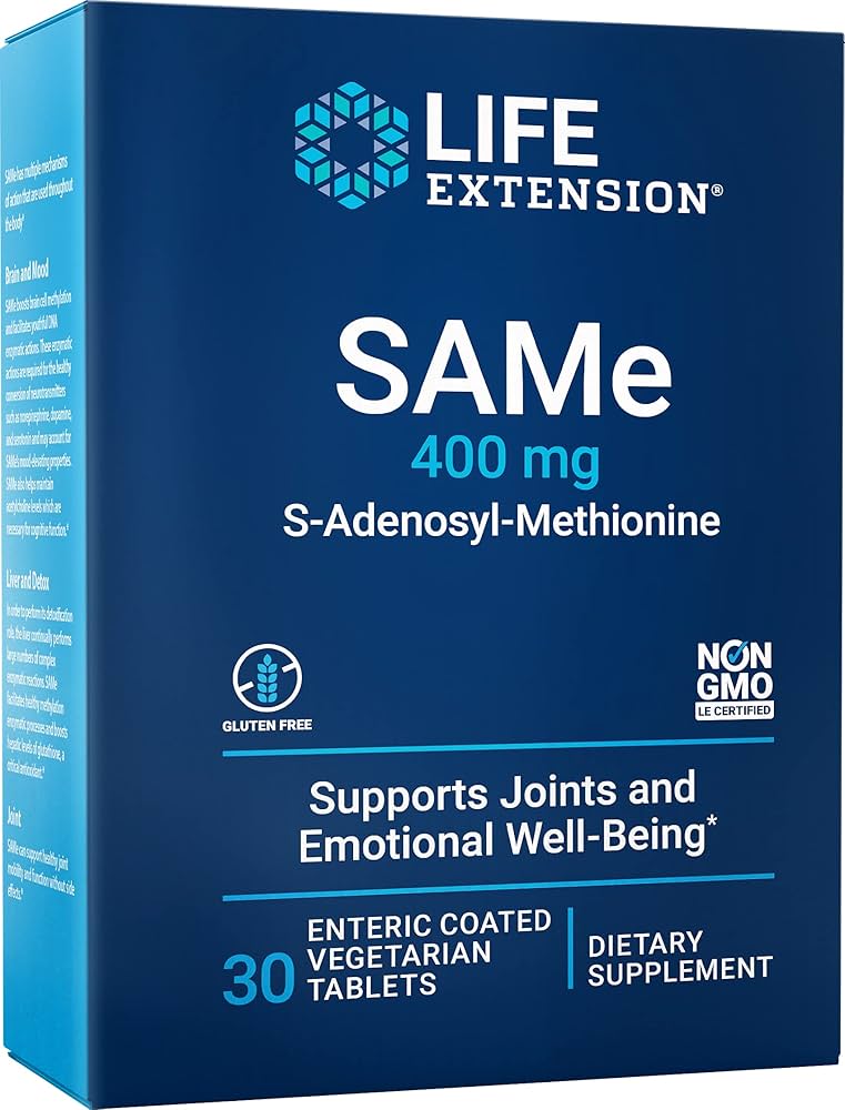 Life Extension Same S-Adenosyl-Methionine (400Mg) - 30 Enteric Coated Tablets