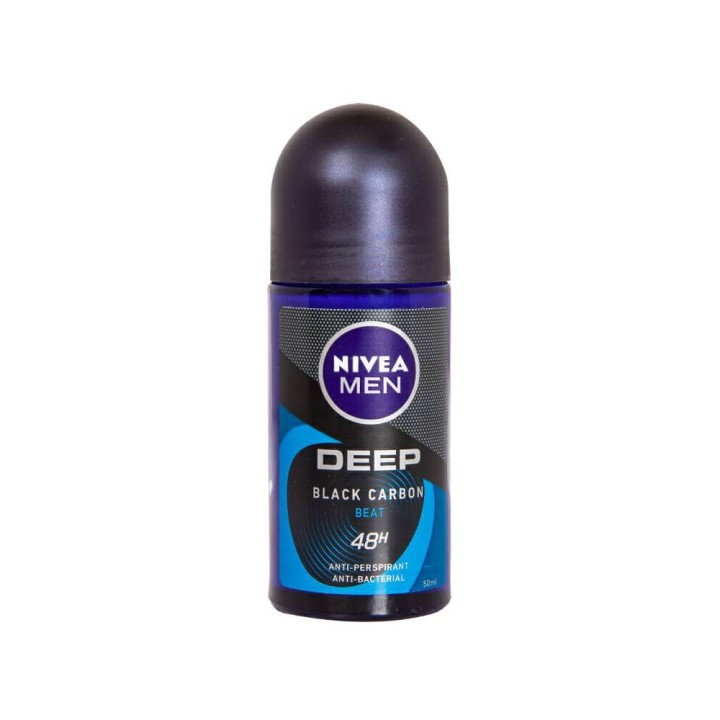 Nivea Men Deep Black Carbon Beat Roll On 50Ml