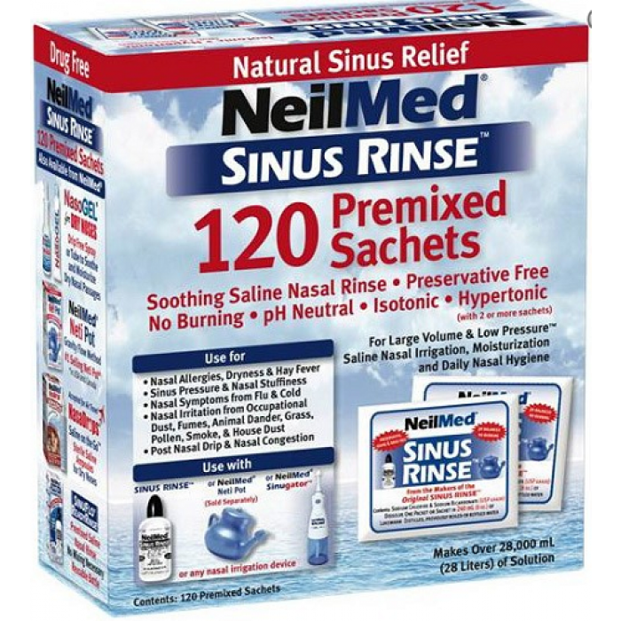 Neilmed Sinus Rinse 120 Premixed Sachets For Adults