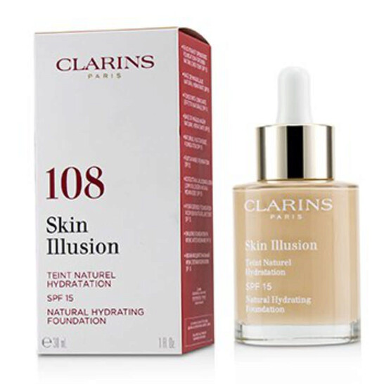 Clarins Skin Illusion Natural Hydrating Cover Foundation Spf15 108