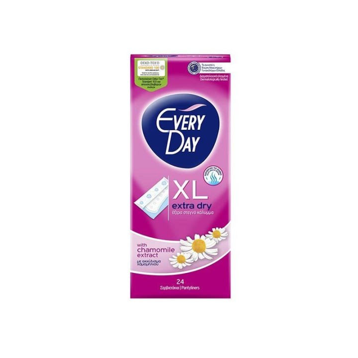 EVΕRYDAY PANTYLINERS EXTRA DRY XL SANITARY PADS 24 PIECES