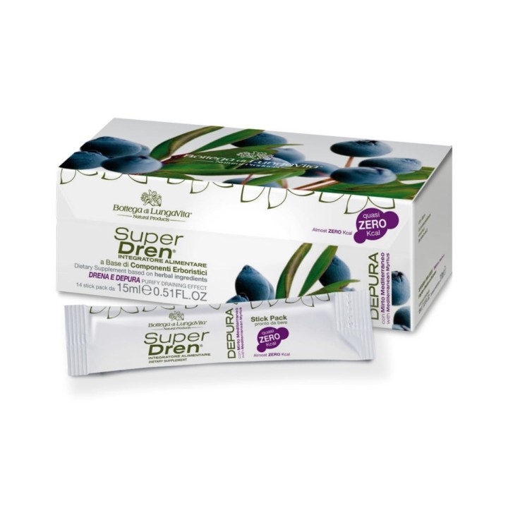 Super Dren Almost Zero Depura W/Myrtus, Sticks, 14x15ml