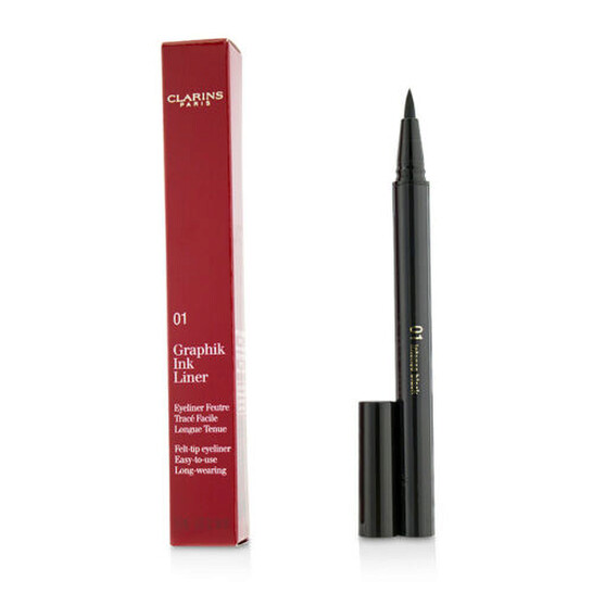 Clarins Graphik Ink Liner Eyeline, 01 Intense Black, 0.4 Ml