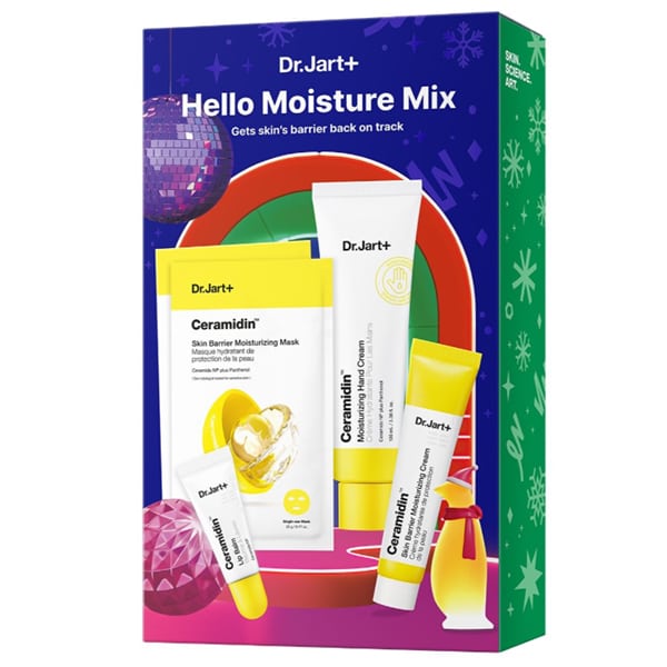 Dr. Jart+ Hello Moisture Mix Promo Ceramidin Moisturizing Hand Cream Care, 100Ml, Skin Barrier Moisturizing Cream Care, 15Ml, Lip Balm, 7Ml & Skin Barrier Moisturising Mask, 2Pcs