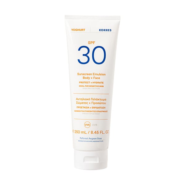 Korres Yoghurt Sunscreen Emulsion Body Care & Face Spf30, 250Ml