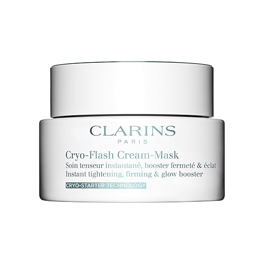 Clarins Cryo Flash Face beauty mask   Visible Lift Effect In 10 Minutes  Visibly Minimizes Pores  Boosts Radiance  Pro Like Results  All Skin Types 75Ml