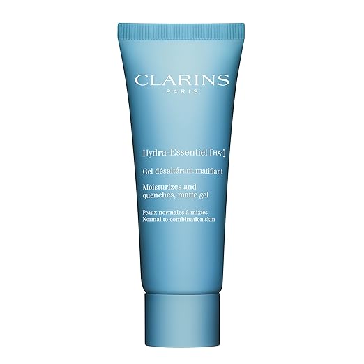 Clarins Hydra Essentiel Matte Gel Intensely Hydrating & Mattifying 60 Seconds To Plumper Skin* Softens & Refreshes Double Dose Of Hyaluronic Acid Normal Combination Skin 2.6 Ounces