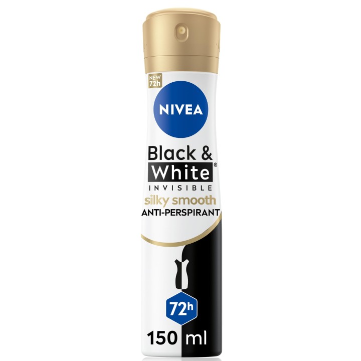 Nivea Black & White Invisible Silky Smooth Deo Spray 150Ml